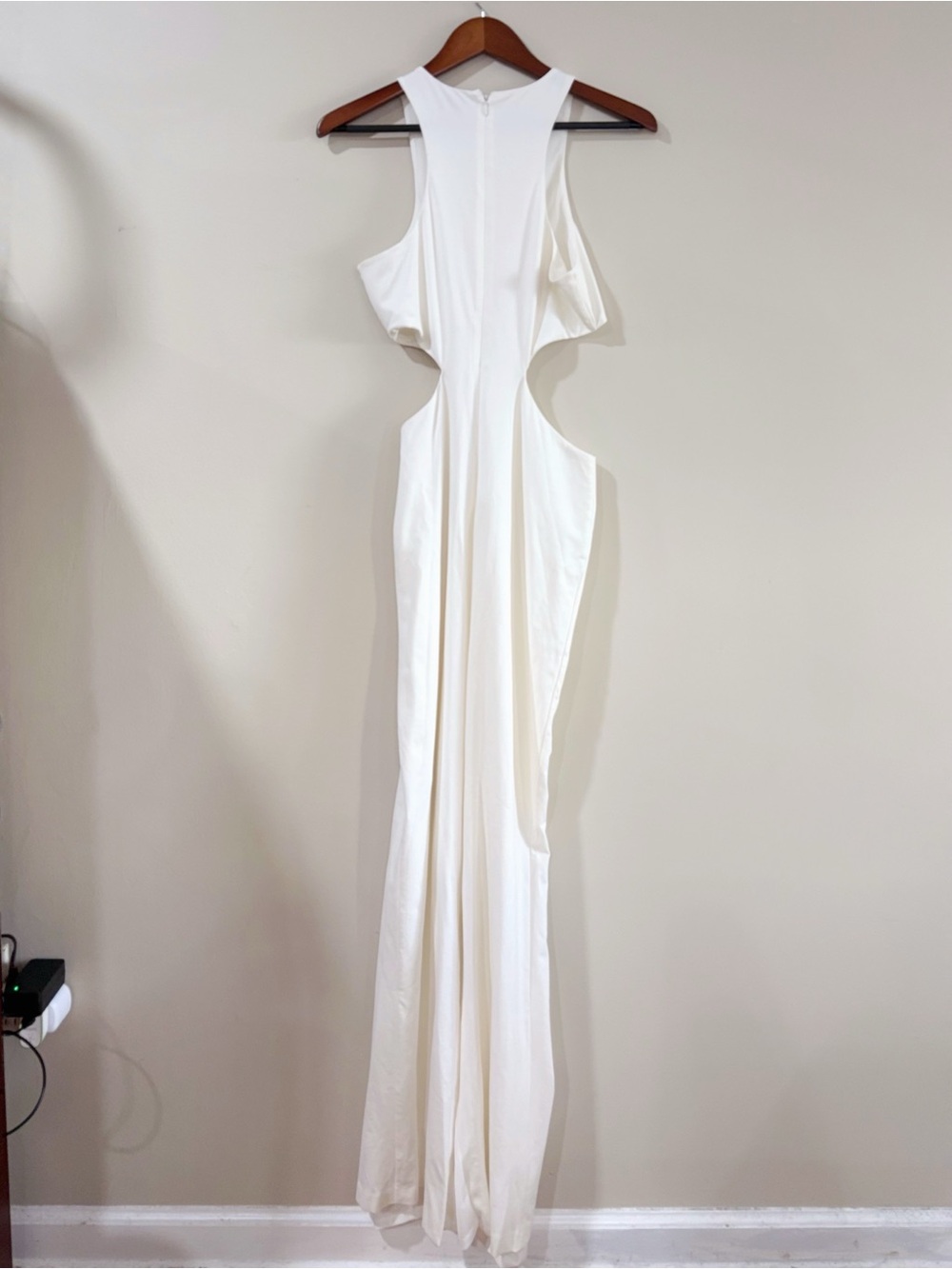 NBD Cutout Bodycon Maxi Dress Twist Waist Ivory Women M Cocktail Glam Chic Party - Picture 3 of 12